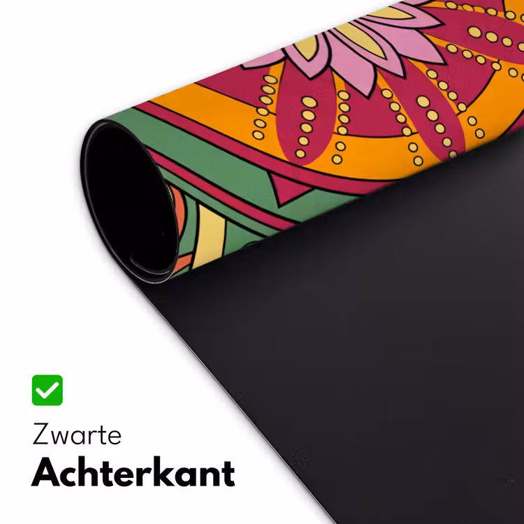 Bureau onderlegger - Mandala - Bloemen - Abstract - Kleurrijk — 5