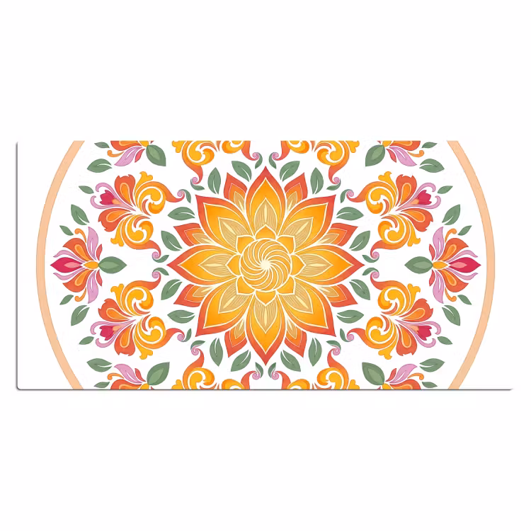 Bureau onderlegger - Mandala - Bloemen - Decoratie - Kleurrijk - Abstract — 2