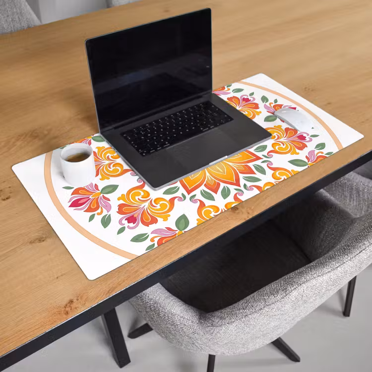 Bureau onderlegger - Mandala - Bloemen - Decoratie - Kleurrijk - Abstract — 3