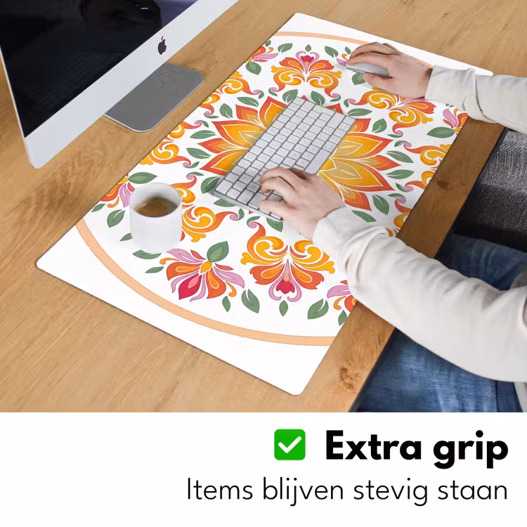 Bureau onderlegger - Mandala - Bloemen - Decoratie - Kleurrijk - Abstract — 6
