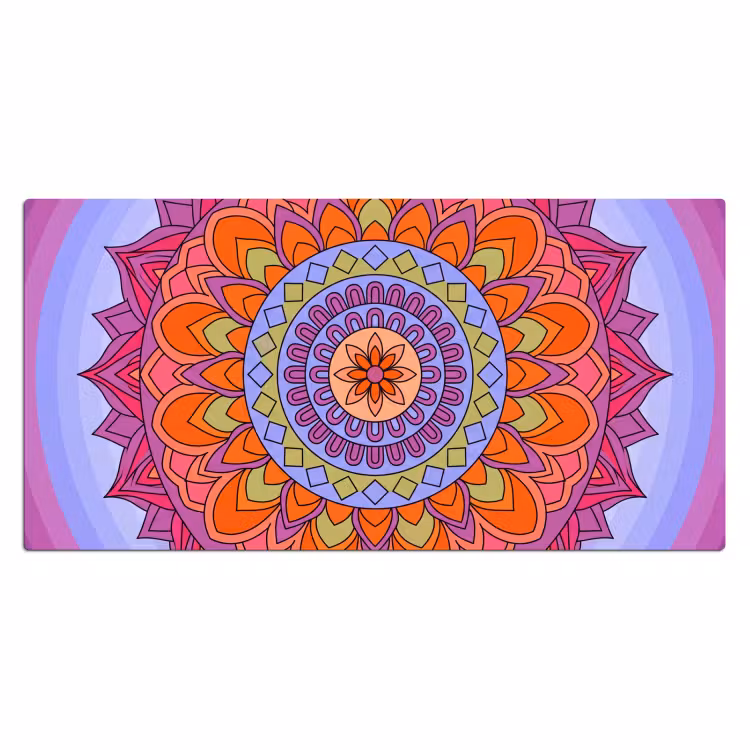 Bureau onderlegger - Mandala - Cirkel - Abstract - Kleurrijk - Patroon — 2