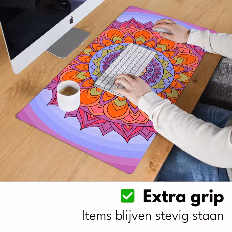 Bureau onderlegger - Mandala - Cirkel - Abstract - Kleurrijk - Patroon — 6