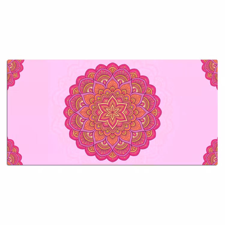 Bureau onderlegger - Mandala - Cirkel - Spiritueel - Oosters - Roze — 2