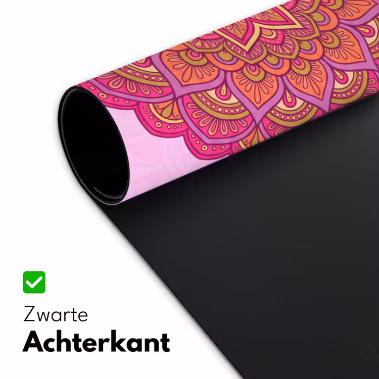 Bureau onderlegger - Mandala - Cirkel - Spiritueel - Oosters - Roze — 5