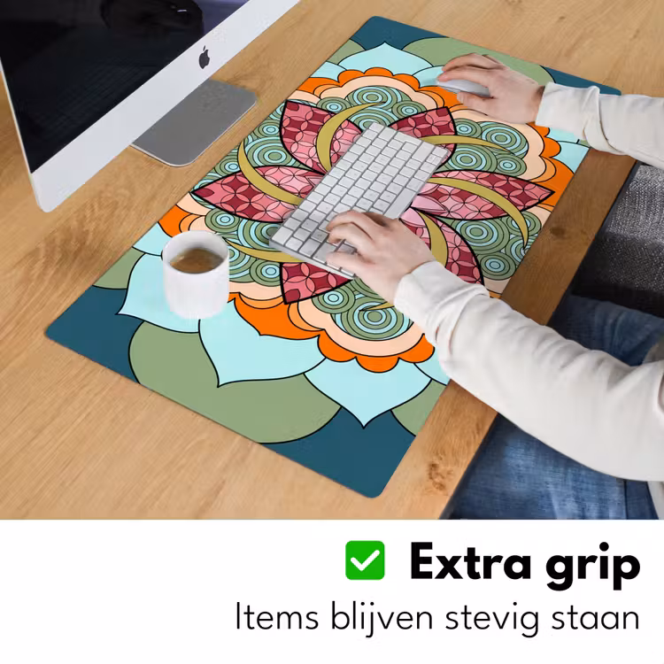 Bureau onderlegger - Mandala - Geometrisch - Kunst - Decoratief - Kleurrijk — 6