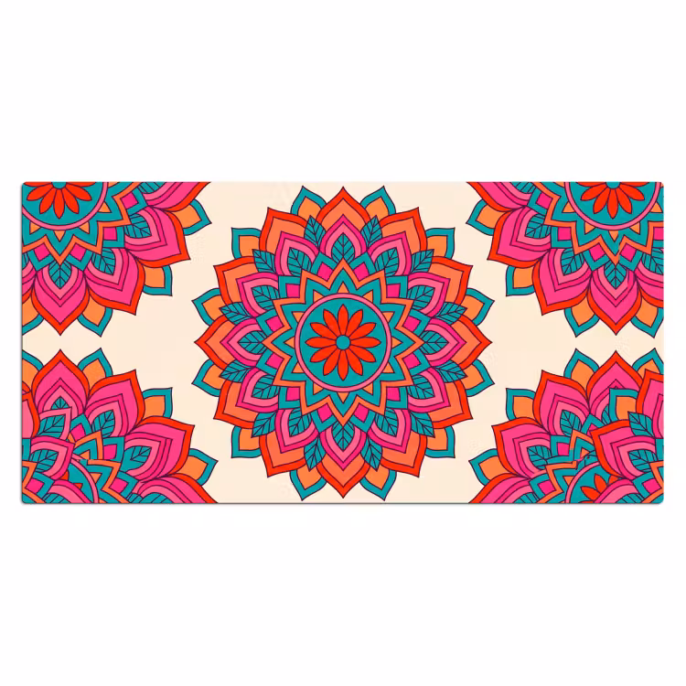 Bureau onderlegger - Mandala - Patroon - Abstract - Kleurrijk - Modern — 2