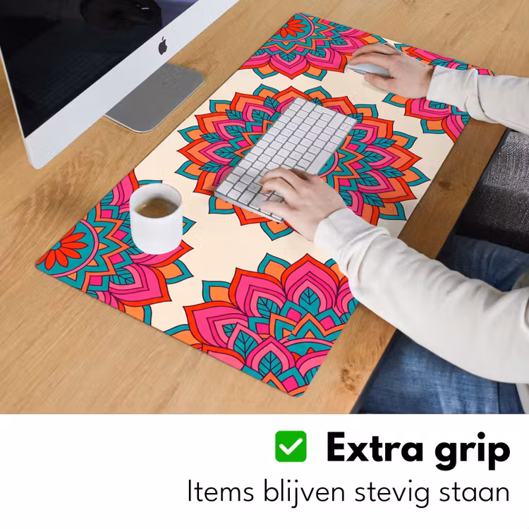 Bureau onderlegger - Mandala - Patroon - Abstract - Kleurrijk - Modern — 6