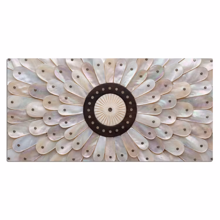 Bureau onderlegger - Parelmoer - Patroon - Decoratie - Ambacht - Wit — 2