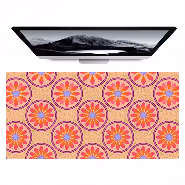 Bureau onderlegger - Patroon - Bloemen - Decoratief - Kleurrijk - Modern — 1