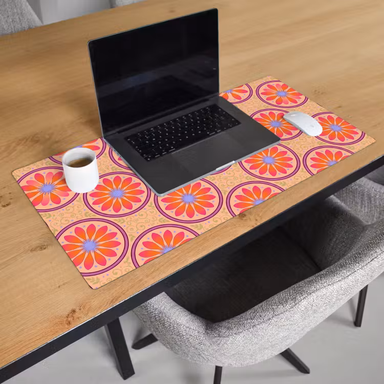 Bureau onderlegger - Patroon - Bloemen - Decoratief - Kleurrijk - Modern — 3