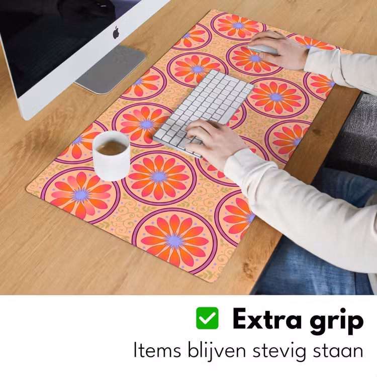 Bureau onderlegger - Patroon - Bloemen - Decoratief - Kleurrijk - Modern — 6