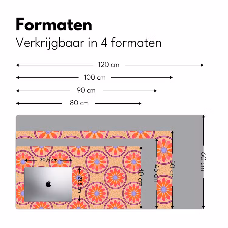 Bureau onderlegger - Patroon - Bloemen - Decoratief - Kleurrijk - Modern — 8