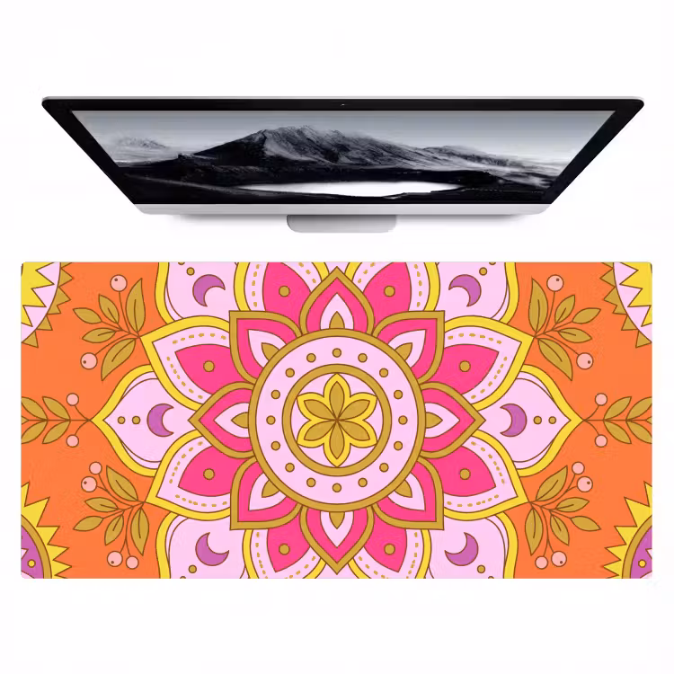 Bureau onderlegger - Patroon - Bloemmotief - Decoratie - Abstract - Roze — 1