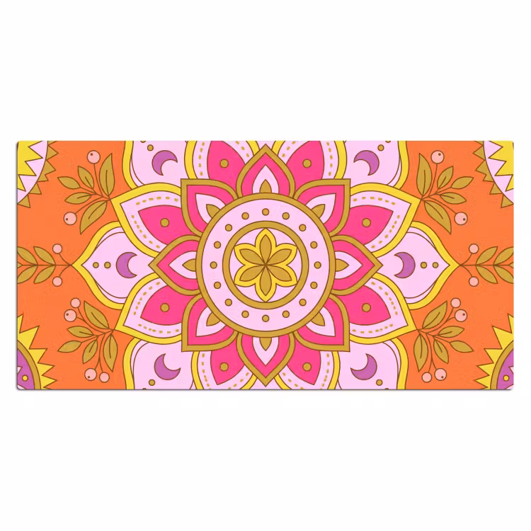 Bureau onderlegger - Patroon - Bloemmotief - Decoratie - Abstract - Roze — 2