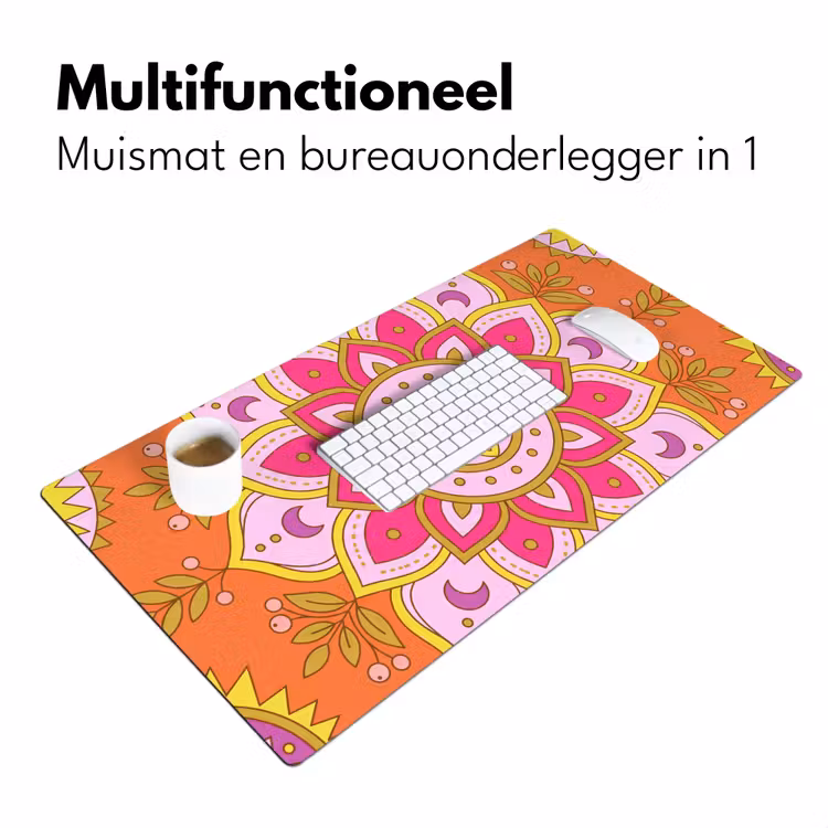 Bureau onderlegger - Patroon - Bloemmotief - Decoratie - Abstract - Roze — 7