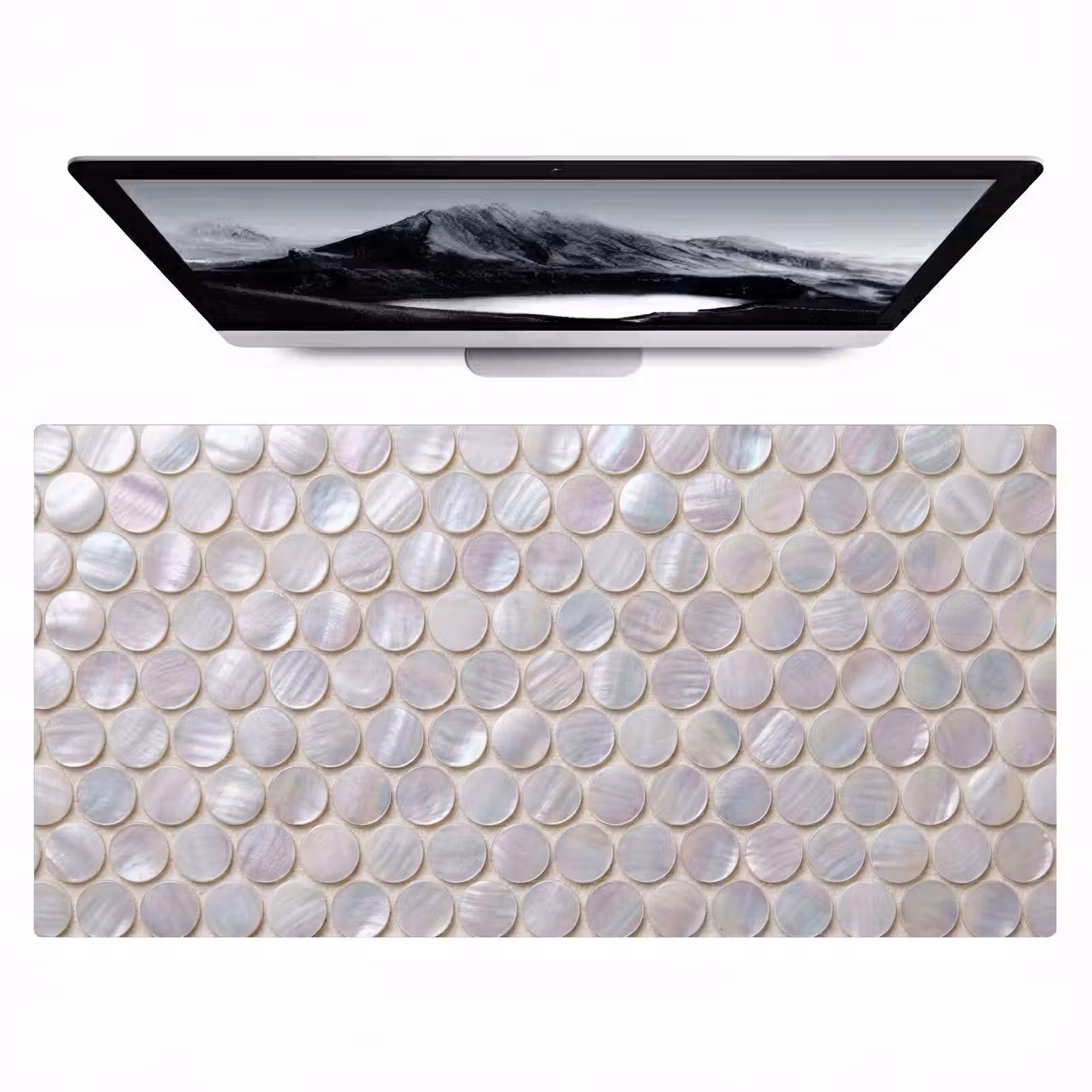 Bureau onderlegger - Patroon - Cirkels - Abstract - Modern - Wit — 1