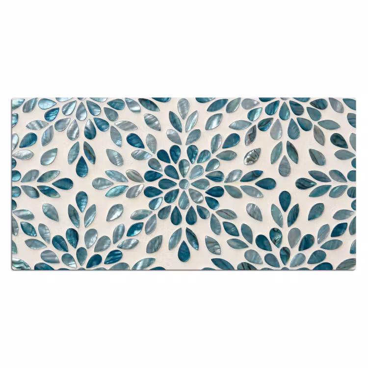 Bureau onderlegger - Patroon - Bladeren - Abstract - Modern - Turquoise — 2