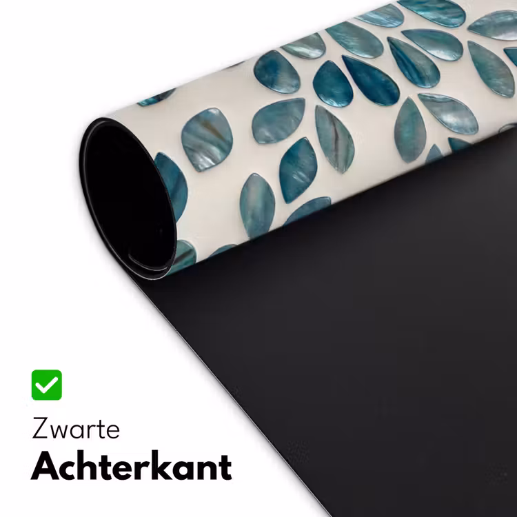 Bureau onderlegger - Patroon - Bladeren - Abstract - Modern - Turquoise — 5