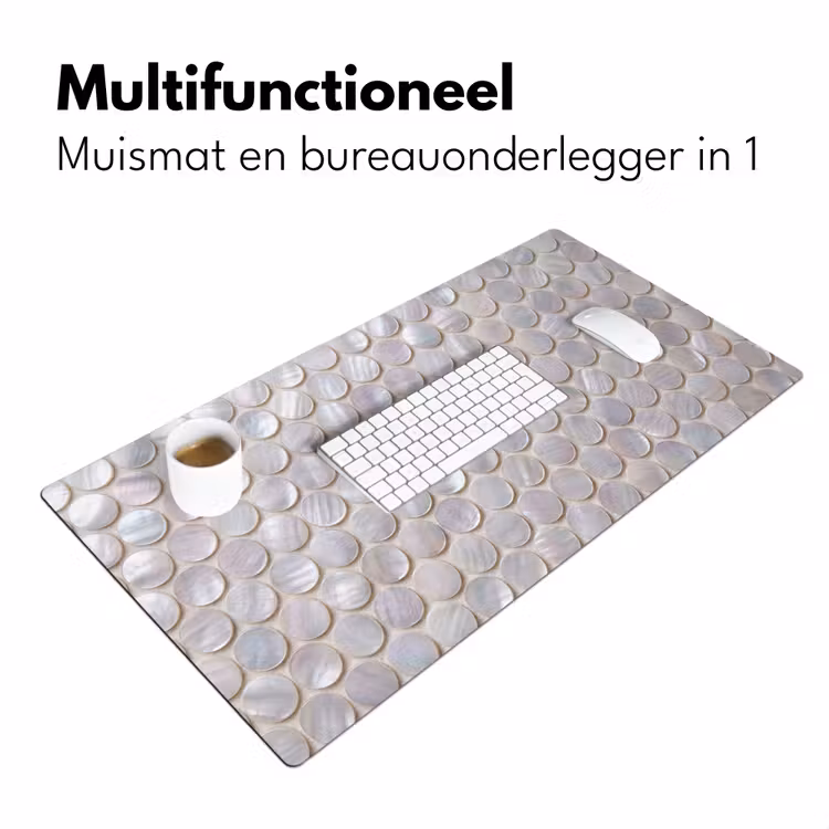Bureau onderlegger - Patroon - Cirkels - Abstract - Modern - Wit — 7