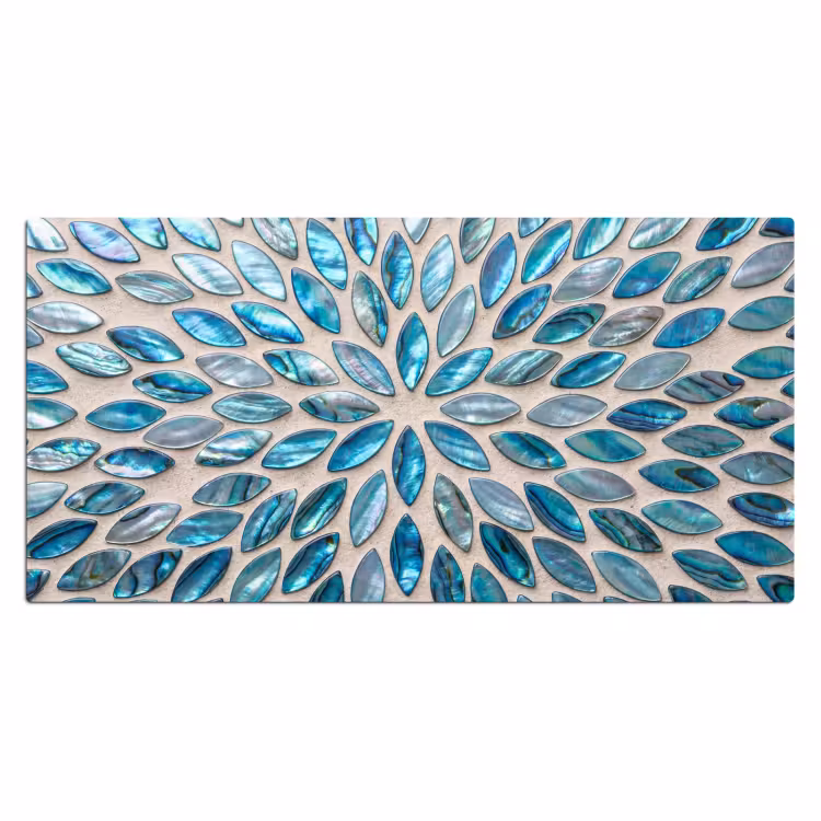 Bureau onderlegger - Patroon - Glans - Abstract - Blauw - Decoratie — 2