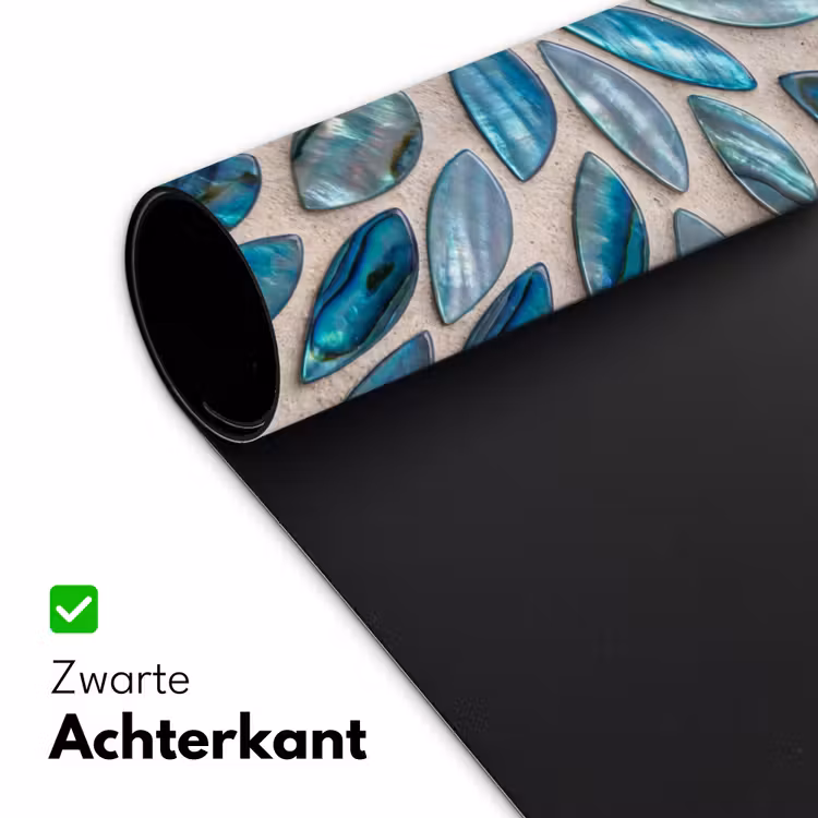 Bureau onderlegger - Patroon - Glans - Abstract - Blauw - Decoratie — 5