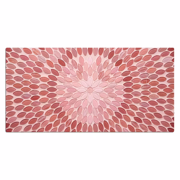 Bureau onderlegger - Patroon - Mozaïek - Ovaal - Abstract - Roze — 2