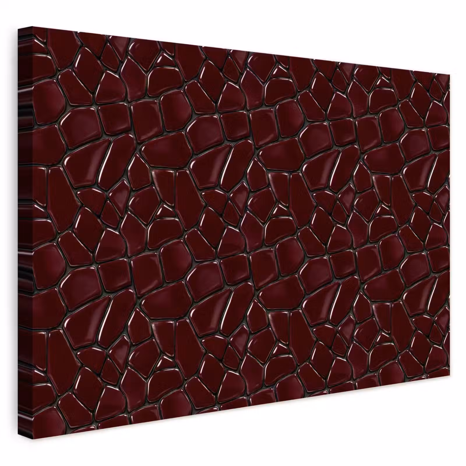 Buiten canvas - Mozaïek - Tegel - Bordeauxrood — 1