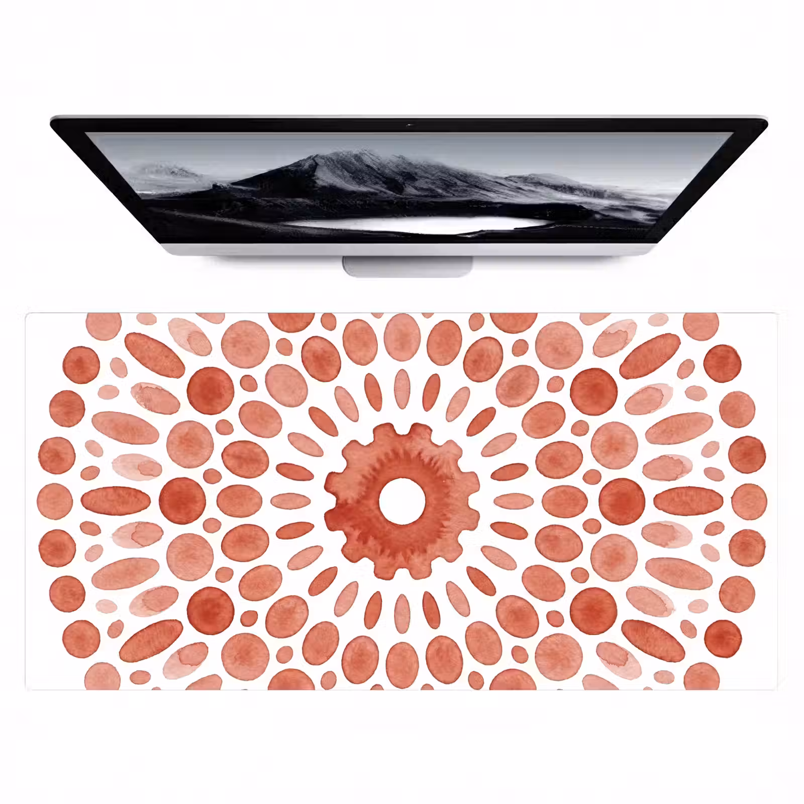 Bureau onderlegger - Patroon - Cirkels - Abstract - Modern - Rood — 1
