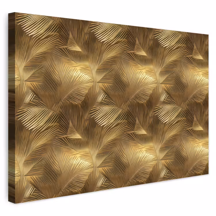 Buiten canvas - Palm - Waaier - Goud — 1