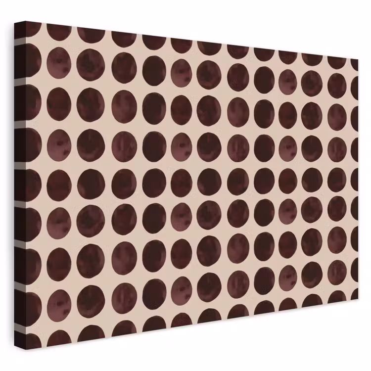 Buiten canvas - Stippen - Patroon - Bruin — 1
