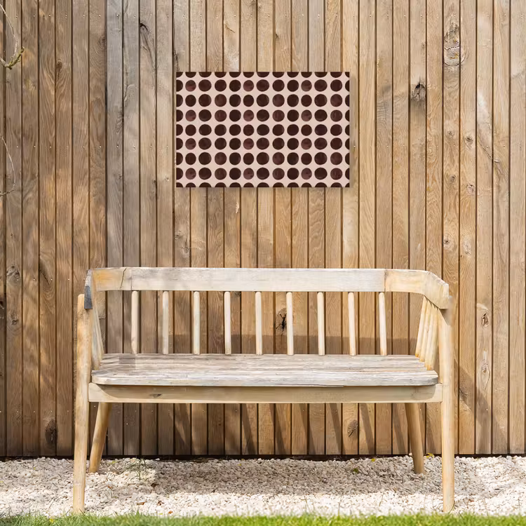 Buiten canvas - Stippen - Patroon - Bruin — 3