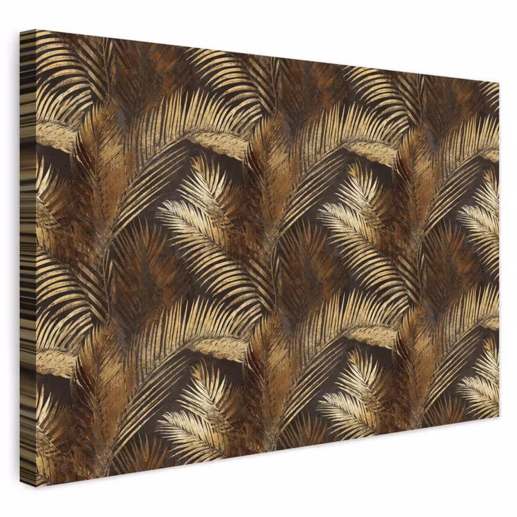 Buiten canvas - Tropisch - Bladeren - Goud — 1