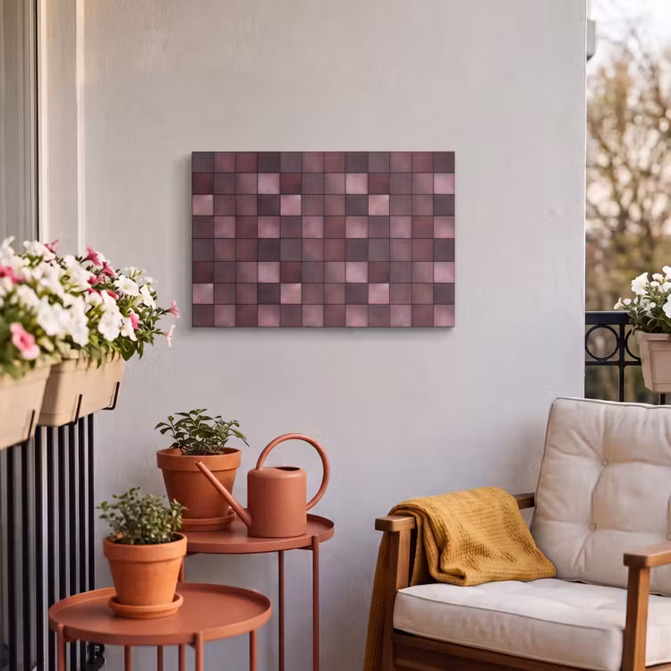 Buiten canvas - Vierkant - Tegel - Patroon - Paars — 4