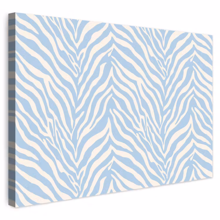 Buiten canvas - Zebra - Motief - Blauw - Wit — 1