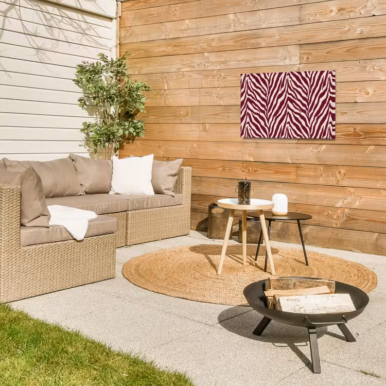 Buiten canvas - Zebra - Motief - Bordeaux - Rood — 5