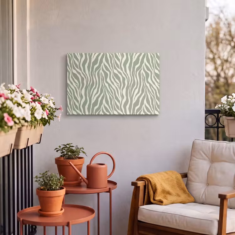 Buiten canvas - Zebra - Motief - Groen — 4