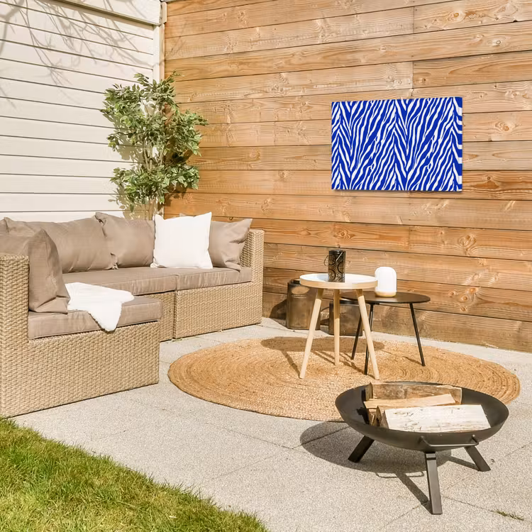 Buiten canvas - Zebra - Patroon - Kobalt - Blauw — 5