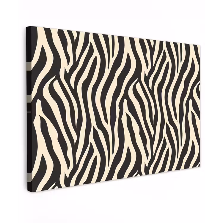 Buiten canvas - Zebra - Print - Klassiek - Zwart — 1