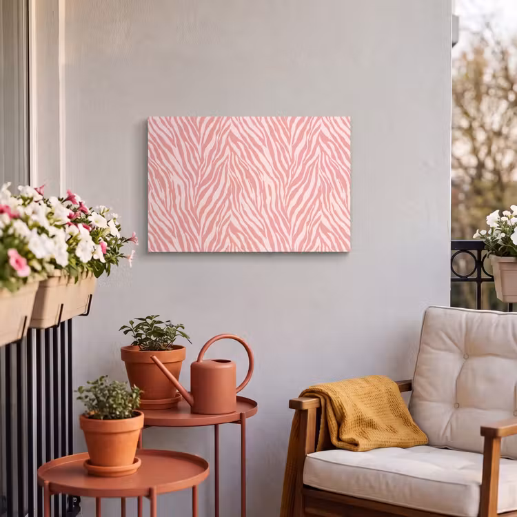 Buiten canvas - Zebra - Print - Roze — 4