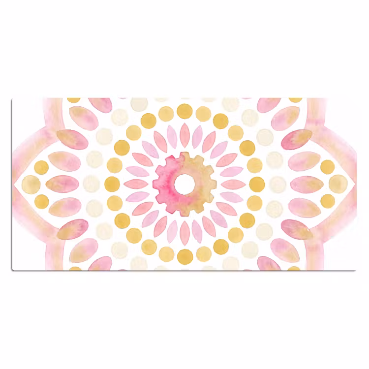 Bureau onderlegger - Abstract - Mandala - Kunst - Modern - Roze — 2