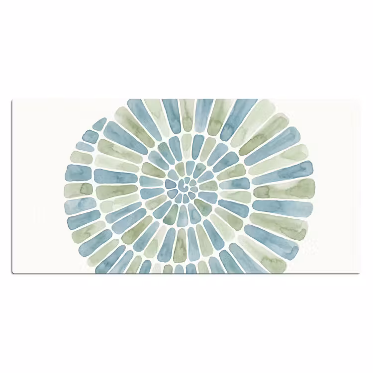 Bureau onderlegger - Abstract - Spiraal - Patroon - Modern - Blauw-Groen — 2