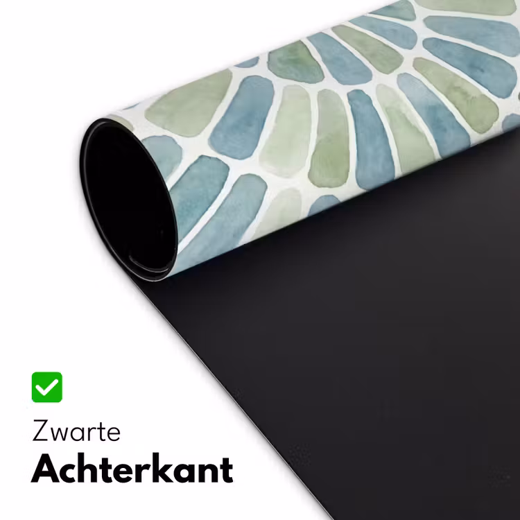 Bureau onderlegger - Abstract - Spiraal - Patroon - Modern - Blauw-Groen — 5
