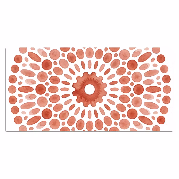 Bureau onderlegger - Patroon - Cirkels - Abstract - Modern - Rood — 2