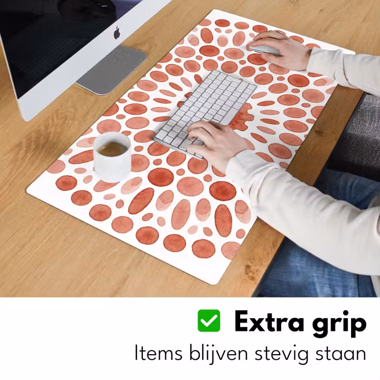 Bureau onderlegger - Patroon - Cirkels - Abstract - Modern - Rood — 6