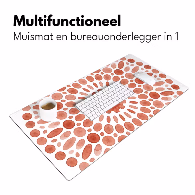 Bureau onderlegger - Patroon - Cirkels - Abstract - Modern - Rood — 7