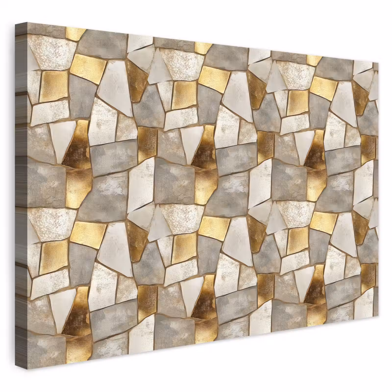 Buiten canvas - Mozaïek - Marmer - Goud — 1