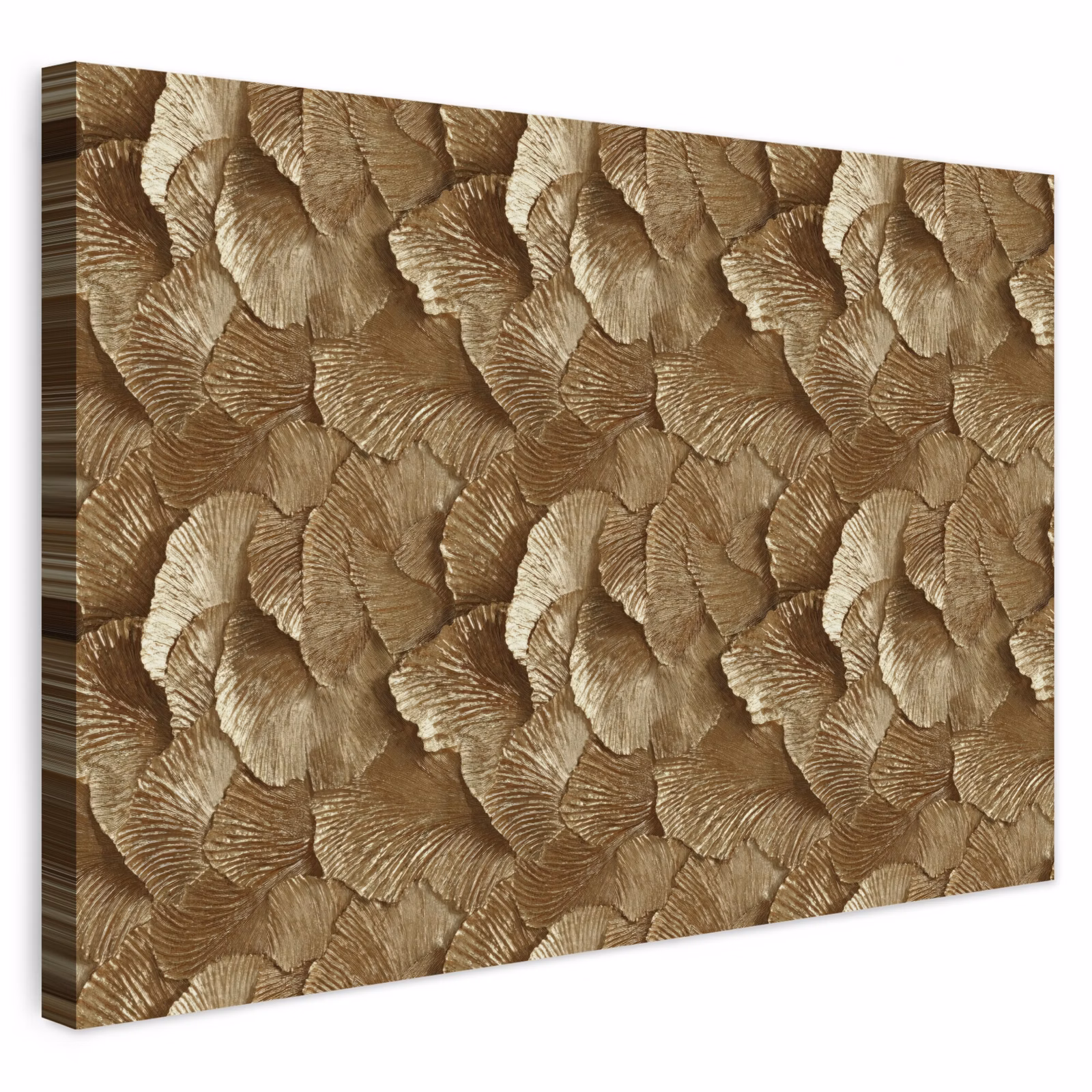Buiten canvas - Organisch - Patroon - Bladeren - Goud — 1