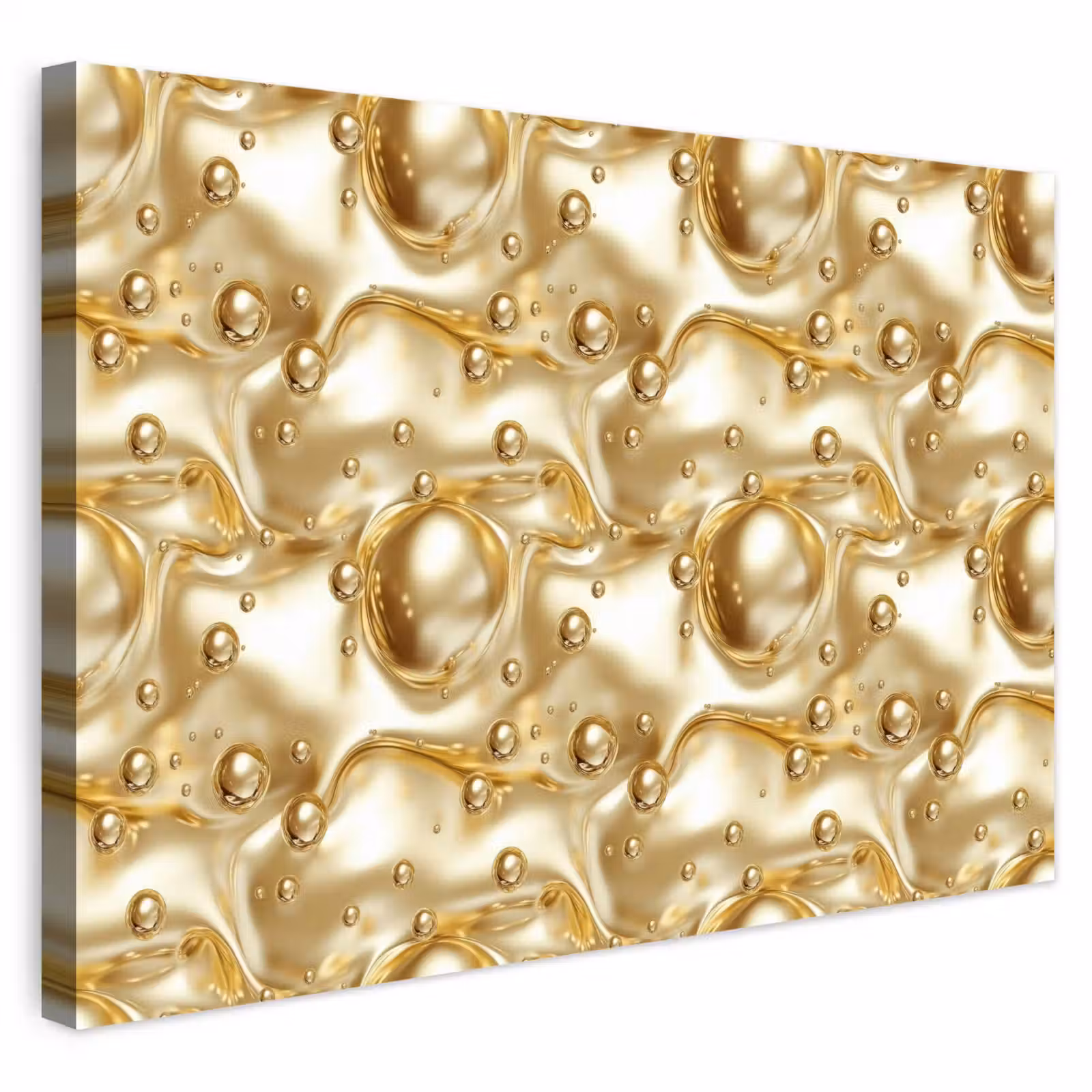 Buiten canvas - Vloeibaar - Druppels - Goud — 1