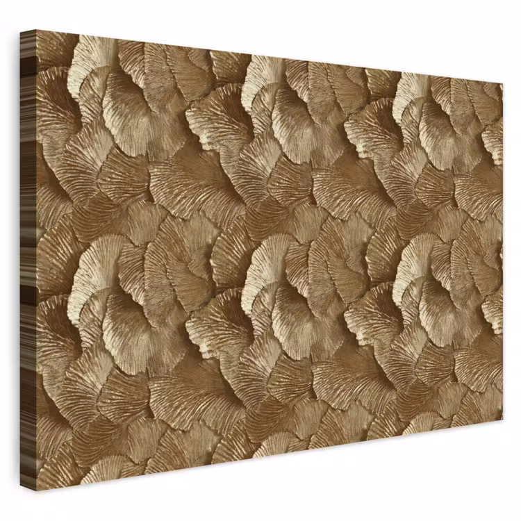Buiten canvas - Organisch - Patroon - Bladeren - Goud — 1