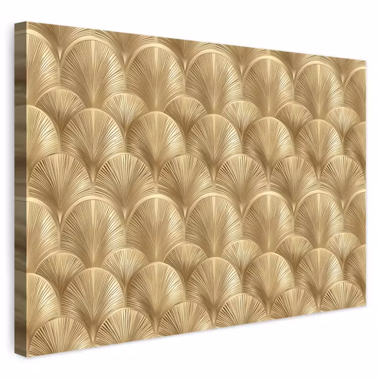 Buiten canvas - Patroon - Waaier -  Goud — 1